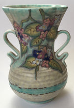 Load image into Gallery viewer, Crown Devon Mattita Tubelined Vase Pattern M326 Signed LM Art Deco Ceramics
