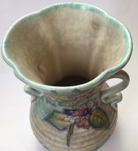 Load image into Gallery viewer, Crown Devon Mattita Tubelined Vase Pattern M326 Signed LM Art Deco Ceramics
