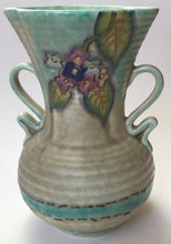 Load image into Gallery viewer, Crown Devon Mattita Tubelined Vase Pattern M326 Signed LM Art Deco Ceramics
