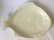 Load image into Gallery viewer, Shorter &amp; Son Fish plate Art deco Clarice Cliff shape 37 cm x 27 cm Matte white Large platter
