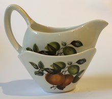 Load image into Gallery viewer, Midwinter small Milk jug &amp; Sugar Stylecraft Fashion shape Tableware 1962 Apples fruit

