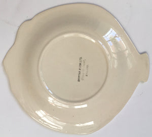 Shorter & Son Fish plate Art deco Clarice Cliff shape - Gloss airbrushed colours