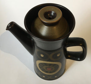 DENBY ARABESQUE Samarkand Brown Mid-Century Coffee Pot Mid Century Modern Design