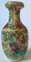 Load image into Gallery viewer, Chinese Porcelain Canton Famille Rose &quot;Rose Medallion&quot; Miniature Vase Figures Birds Rooster Hand painted / decorated 19th century Chinese Antique
