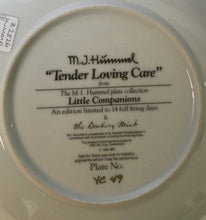 Load image into Gallery viewer, The Danbury Mint Goebel - M I Hummel Little Companions Series &quot;Tender Loving Care&quot; Collector collectors Plate
