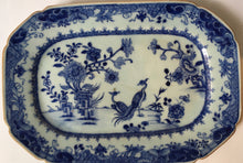 Load image into Gallery viewer, 18th Century Canton Chinese export Porcelain Blue &amp; White platter Birds - Qianlong Period - Antique China
