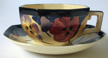 Load image into Gallery viewer, Royal Doulton D 4049 Pansies Pansy Cup &amp; Saucer Seriesware Art Deco
