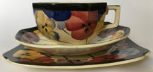 Load image into Gallery viewer, Royal Doulton D 4049 Pansies Pansy Cup, Saucer &amp; Cake Plate - Trio -  Seriesware Art Deco
