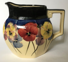 Load image into Gallery viewer, Royal Doulton D 4049 Pansies Pansy Jug 30 Series Ware Art Deco Seriesware
