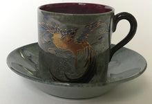 Load image into Gallery viewer, Royal Doulton Titanian BIRD OF PARADISE Coffee can Cup &amp; saucer -  Rare series ware

