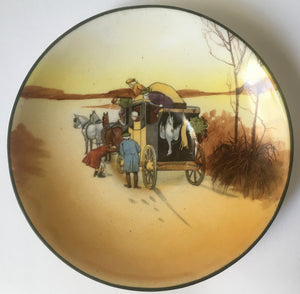 Royal Doulton E 3804 Coaching scenes Trio Yellow & Red Door Bone China 1920s-  Rare series ware
