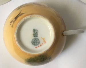 Doulton E 3804 Coaching scenes Trio  Red Door Bone China 1920s -  Rare series ware