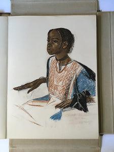 ALEXANDRE IACOVLEFF 1er mai 1927 "Dessins et peintures d'Afrique, exécutés au cours de l'Expédition" Complete Portfolio of 50 Prints  artist