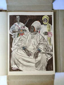ALEXANDRE IACOVLEFF 1er mai 1927 "Dessins et peintures d'Afrique, exécutés au cours de l'Expédition" Complete Portfolio of 50 Prints  artist