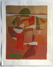 Load image into Gallery viewer, FRED SCHIMMEL (1928-2009) Abstract Landscape &quot;THE GOLDEN FEILDS&quot; 23/75 C.1977 - Original Signed Print (South African Artist)

