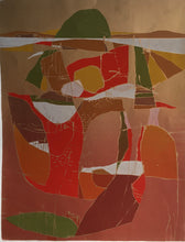 Load image into Gallery viewer, FRED SCHIMMEL (1928-2009) Abstract Landscape &quot;THE GOLDEN FEILDS&quot; 23/75 C.1977 - Original Signed Print (South African Artist)
