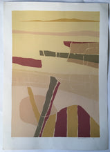 Load image into Gallery viewer, FRED SCHIMMEL (1928-2009) Abstract Landscape &quot;PIER&quot; 66/75 C.1979 - Original Signed Print (South African Artist)
