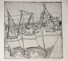 Load image into Gallery viewer, Marcus Glaser (b.1936 South African) Etching - HARBOUR SCENE

