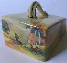 Load image into Gallery viewer, Royal Doulton PIPES OF PAN D4784 cheese or butter dish - rare shape
