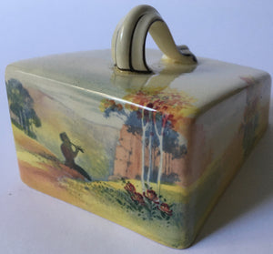 Royal Doulton PIPES OF PAN D4784 cheese or butter dish - rare shape