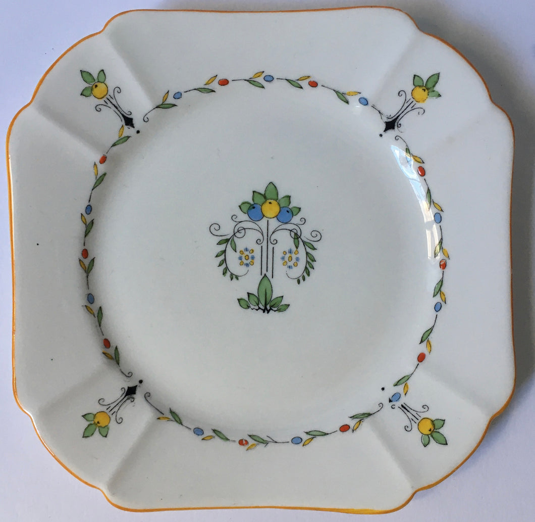 Shelley Queen Anne shape side plate pattern 11558 cArt Deco 1930s regd. 723404
