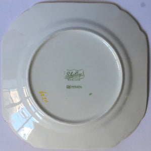 Shelley Queen Anne shape side plate pattern 11558 cArt Deco 1930s regd. 723404