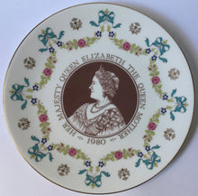 Load image into Gallery viewer, Royal Doulton 80th birthday commemorative plate - Her Majesty QUEEN ELIZABETH the Queen mother 1980

