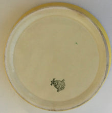 Load image into Gallery viewer, Charlotte Rhead tubelined &quot;WHO SAID DINNER&quot; Nurseryware plate Art Deco Rare Nursery ware
