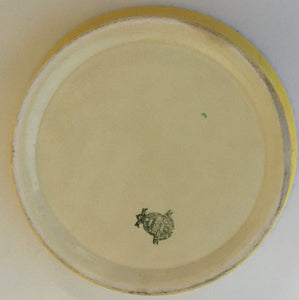 Charlotte Rhead tubelined "WHO SAID DINNER" Nurseryware plate Art Deco Rare Nursery ware