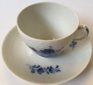 Royal Copenhagen Denmark 8194 8261  'Blue Flower' cup and saucer Blue and white porcelain