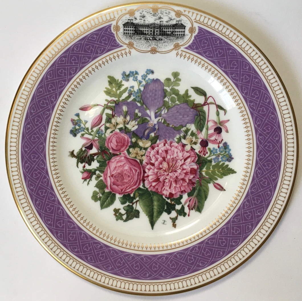 Royal Albert Plate - The Royal Horticultural Society 1990 Chelsea Flower Show Plate 'Victorian Bouquet'