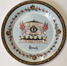 Load image into Gallery viewer, The Queen&#39;s Diamond Jubilee 1952-2012 Celebrations HARRODS Commemorative plate
