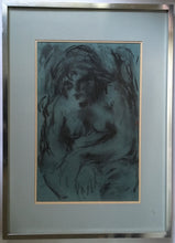 Load image into Gallery viewer, Meyer URANOVSKY (1939) Portrait (South African) Charcoal Drawing Original
