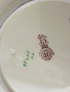 Royal Doulton Fruit Bowl D 5456 Scarce Pattern - Pink Flowers Green Leaves Floral pattern