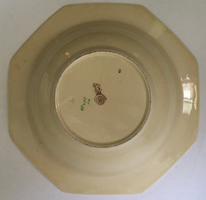 Royal Doulton Fruit Bowl D 5456 Scarce Pattern - Pink Flowers Green Leaves Floral pattern
