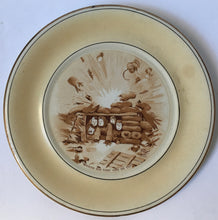 Load image into Gallery viewer, Royal Winton Grimwades &#39;Old Bill&#39; B.B Belgium 1915 WW1 Bruce Bairnsfather &quot;Where di that one Go?&quot; - Made in England - Grim wades  wall plate
