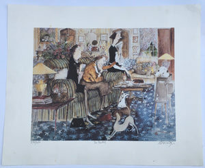 Sue MACARTNEY-SNAPE (1957) Numbered Print 290/600 The Punters - Internationally recognised artist