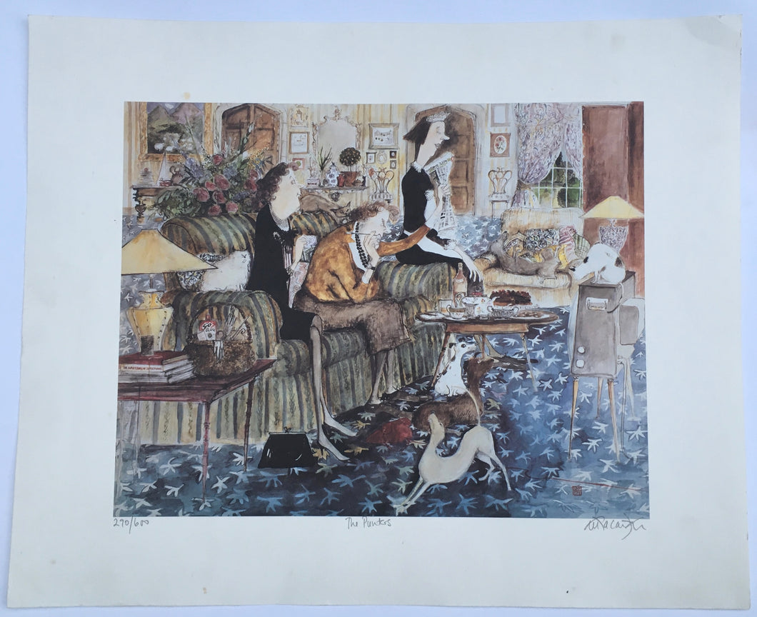 Sue MACARTNEY-SNAPE (1957) Numbered Print 290/600 The Punters - Internationally recognised artist