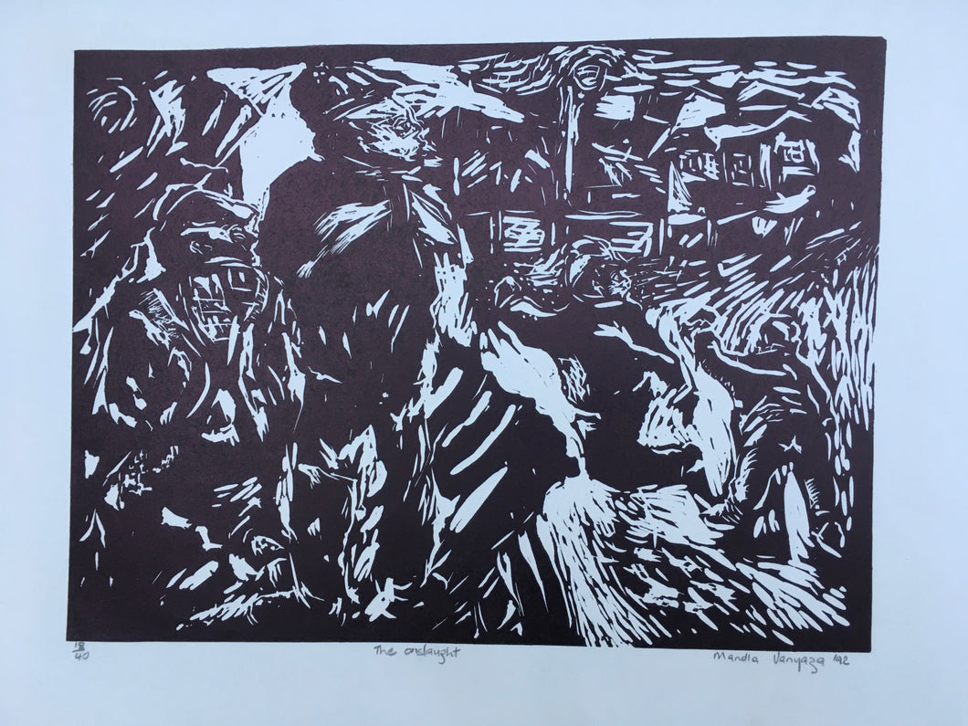 Mandla Vanyaza '92 Woodblock Print 