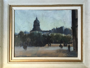 Pat SKILLETER (1922)(South African Artist) oil Painting on board "LE CREPUSCULE, PARIS PANTHEON"