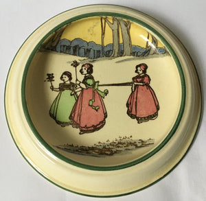 Royal Doulton SPRINGTIME Nurseryware bowl D 3119 - Rare Unusual shape Baby bowl