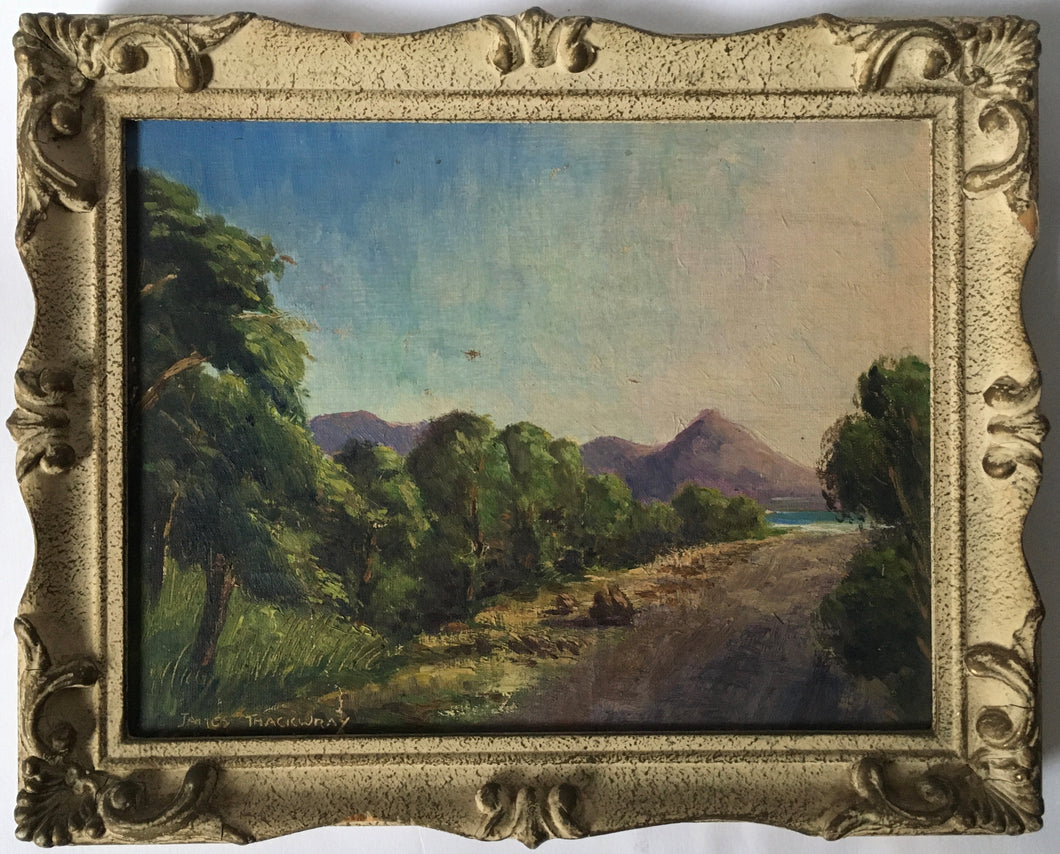James Vicary THACKWRAY (1919-1994) (South African) Original oil painting on board Landscape - early Signature #2