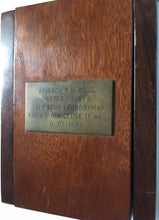 Load image into Gallery viewer, Solid silver hand made coin awarded to BRIGADIER H. ROOS MASTER GUNNER. only your laundryman knows how close it was 11-03-1987
