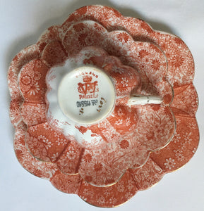 WILEMAN & CO. FOLEY SHELLEY CHINA ENGLAND PATTERN 6027 SHAPE 115510 TRIO cup Saucer & cake plate - ANTIQUE C.1890