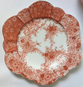 WILEMAN & CO. FOLEY SHELLEY CHINA ENGLAND PATTERN 6027 SHAPE 115510 TRIO cup Saucer & cake plate - ANTIQUE C.1890