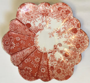 WILEMAN & CO. FOLEY SHELLEY CHINA ENGLAND PATTERN 6027 SHAPE 115510 spare Saucer - ANTIQUE C.1890 hairline