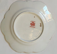 Load image into Gallery viewer, WILEMAN &amp; CO. FOLEY SHELLEY CHINA ENGLAND PATTERN 6027 SHAPE 115510 TRIO spare cake plate - ANTIQUE C.1890 hairline
