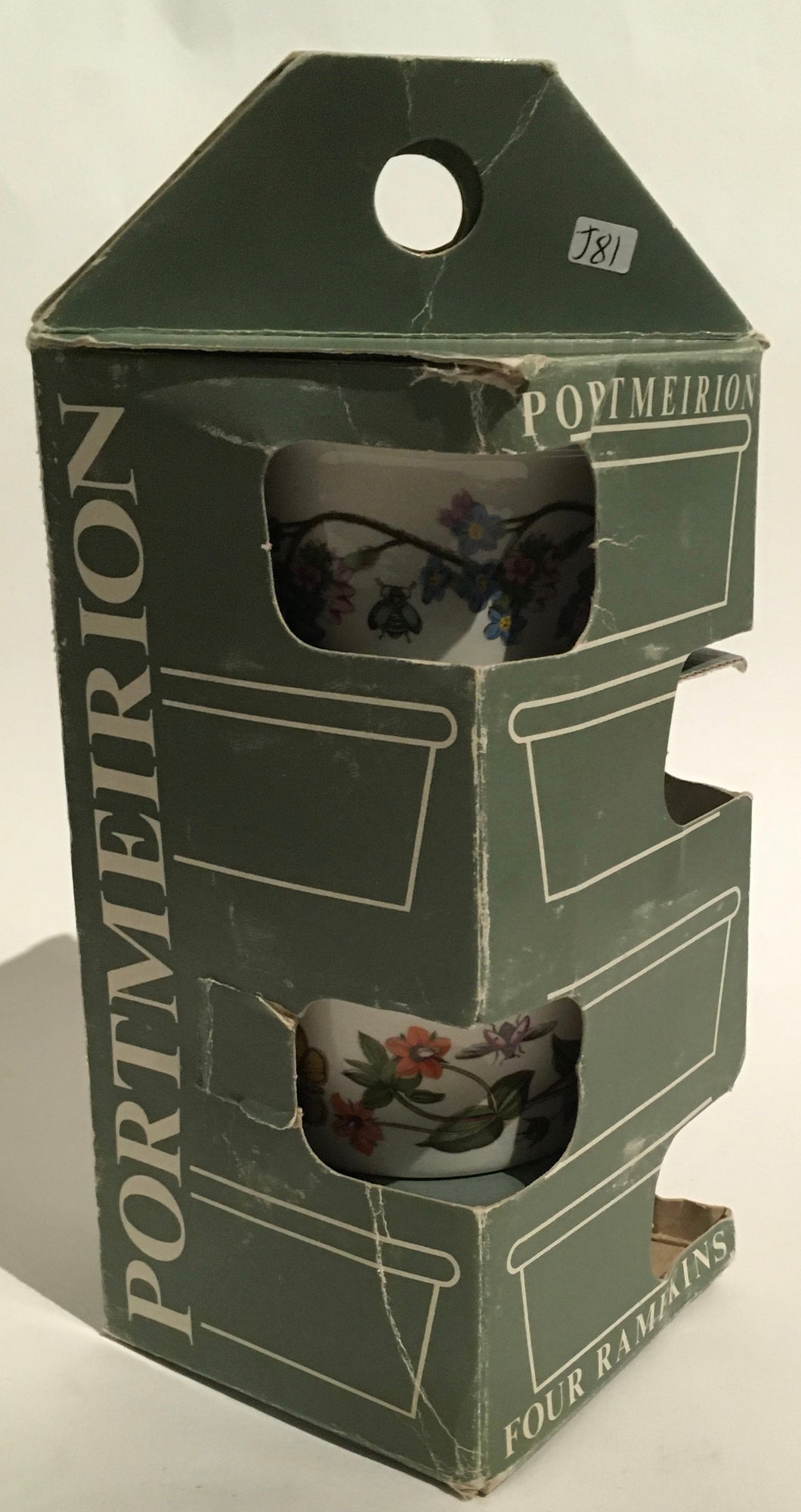 Portmeirion THE BOTANIC GARDEN Susan SUSAN WILLIAMS-ELLIS Four Large Ramekins - boxed