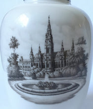 Load image into Gallery viewer, Wien Augarten Rathaus hand painted porcelain vase - Vienna City Hall - High quality hand painting - Rare vase

