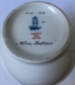 Wien Augarten Rathaus hand painted porcelain vase - Vienna City Hall - High quality hand painting - Rare vase